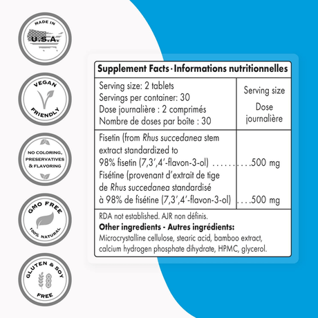 Super Smart Fisetina 500 mg - 60 Tabletas - Haz Tu Pedido