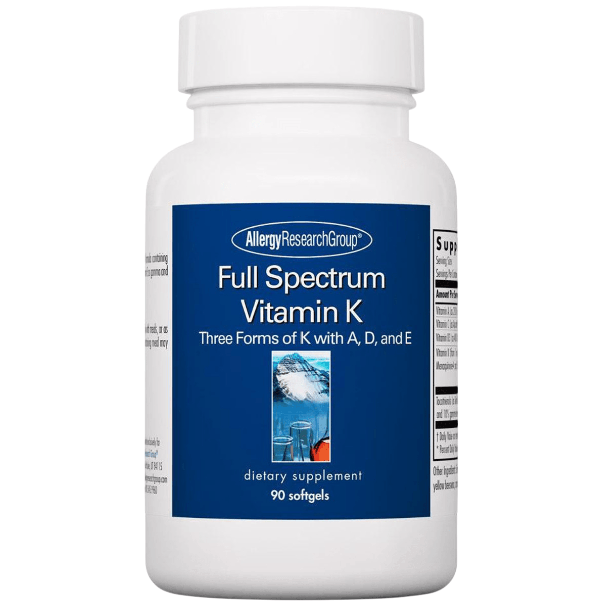 Allergy Research Group Vitamina K de Espectro Completo - 90 Cápsulas Blandas - Haz Tu Pedido