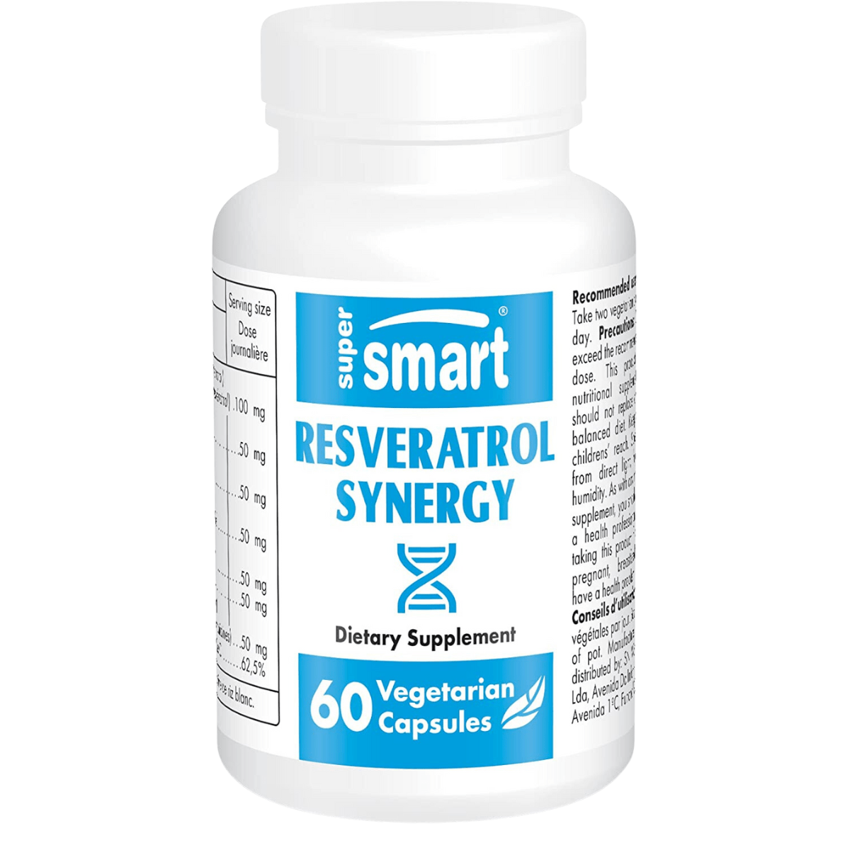 Super Smart Resveratrol Synergy - 60 Cápsulas Vegetarianas - Haz Tu Pedido