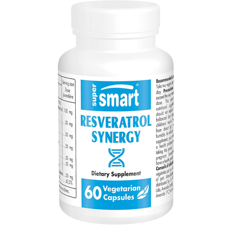 Super Smart Resveratrol Synergy - 60 Cápsulas Vegetarianas - Haz Tu Pedido