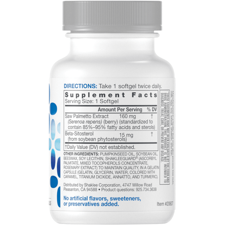 Shaklee Saw Palmetto Complex - 60 Cápsulas - Haz Tu Pedido