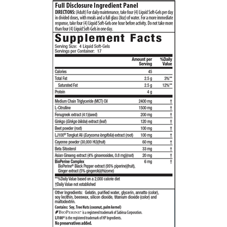 Irwin Naturals Testosterona Mega Boost Red - 68 Cápsulas Blandas - Haz Tu Pedido