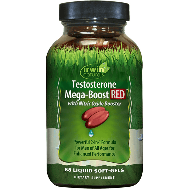 Irwin Naturals Testosterona Mega Boost Red - 68 Cápsulas Blandas - Haz Tu Pedido