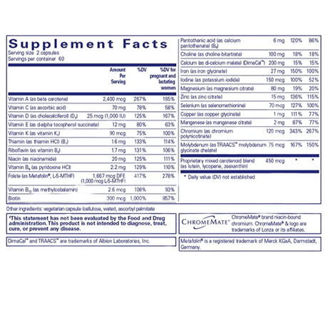 Pure Encapsulations  Multivitamínico Prenatal - 120 Cápsulas - Haz Tu Pedido