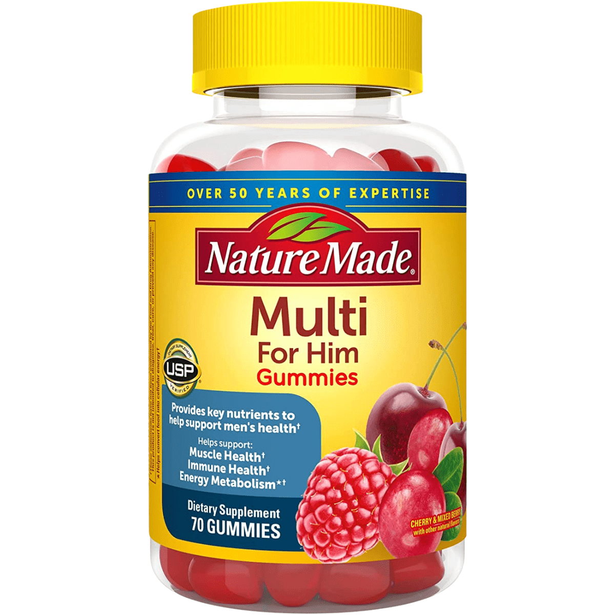 Nature Made Multivitamínico para hombres - Cereza y Bayas Mixtas - Haz Tu Pedido