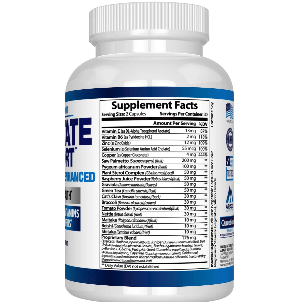Arazo Nutrition Soporte para la Próstata - 60 Cápsulas - Haz Tu Pedido