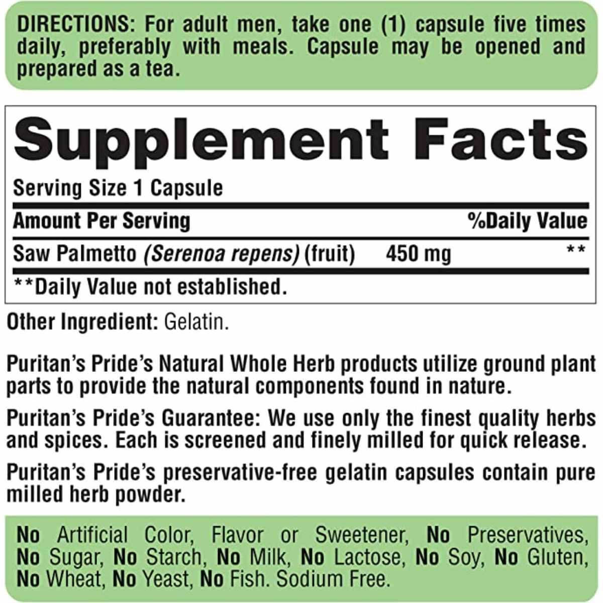 Saw Palmetto 450 mg - Haz Tu Pedido