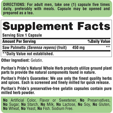 Saw Palmetto 450 mg - Haz Tu Pedido