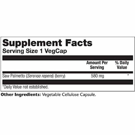Saw Palmetto 580 mg - Haz Tu Pedido