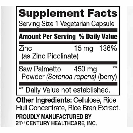 Saw Palmetto 450 mg - Haz Tu Pedido