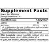 Nordic Naturals Complejo de magnesio 225 - 90 Cápsulas - Tabla Nutricional - Haz Tu Pedido