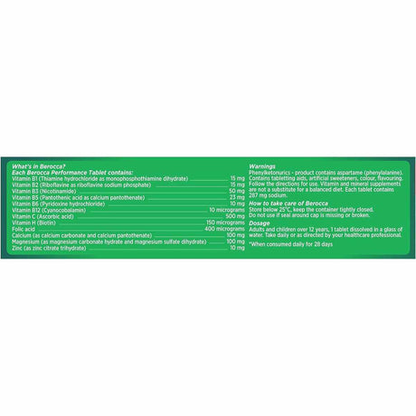 Berocca Performance - 30 Tabletas Efervecentes - Haz Tu Pedido