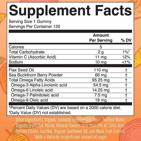 MaryRuth Organics Omega 3-6-7-9 - 120 Gomitas - Haz Tu Pedido