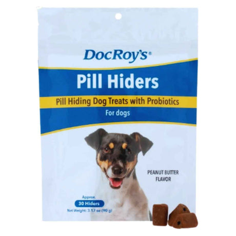 Revival Animal Health Doc Roy's® Probióticos para Perros - Sabor Mantequilla De Maní - 30 Escondites de Pastillas - Haz Tu Pedido