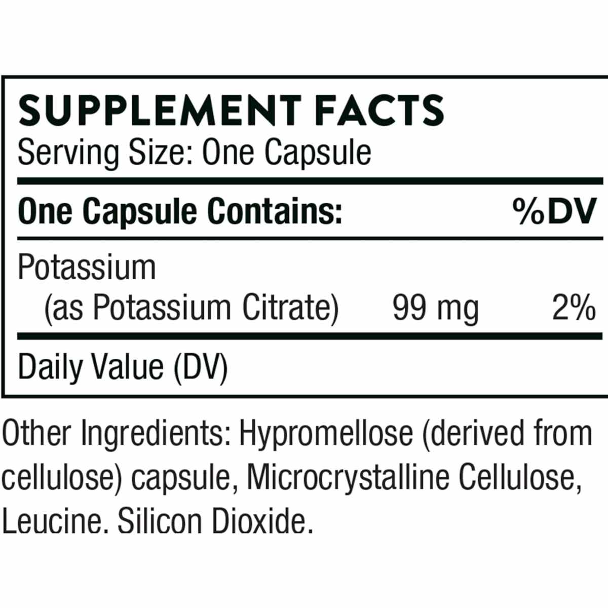 Citrato de Potasio - 99 mg - 90 Cápsulas - Haz Tu Pedido