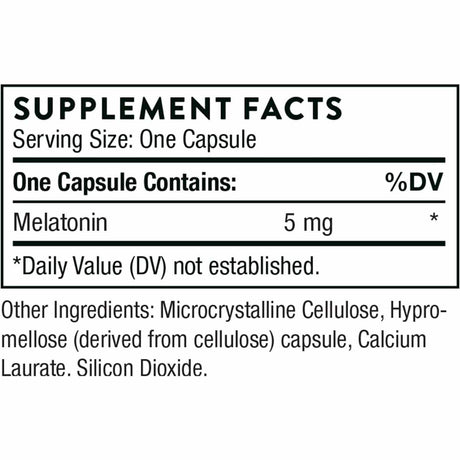 Melatonina - 5 mg - 60 Cápsulas - Haz Tu Pedido