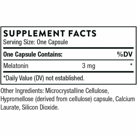 Melatonina - 3 mg - 60 Cápsulas - Haz Tu Pedido