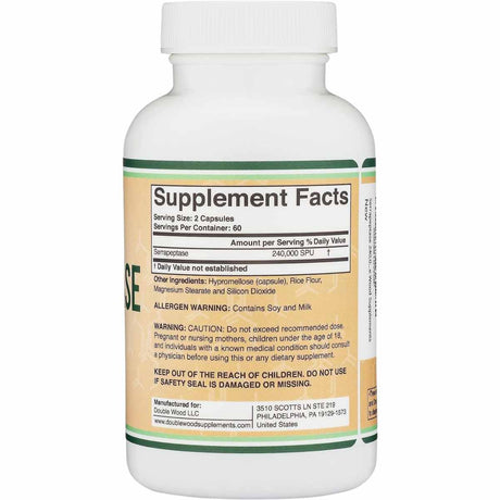 Serrapeptase - 120 Cápsulas Vegetales - Haz Tu Pedido