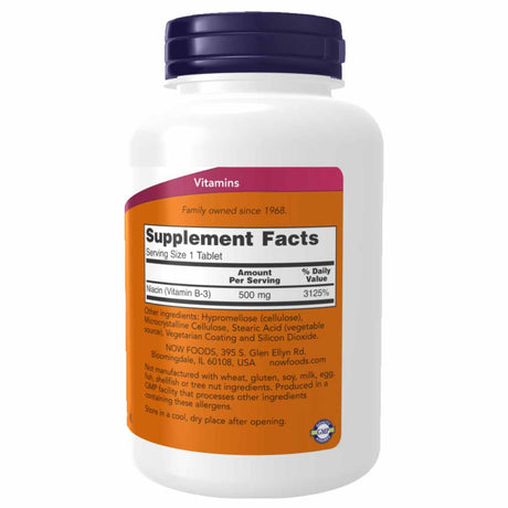 Niacina (vitamina B3) 500 mg - 250 Tabletas - Haz Tu Pedido