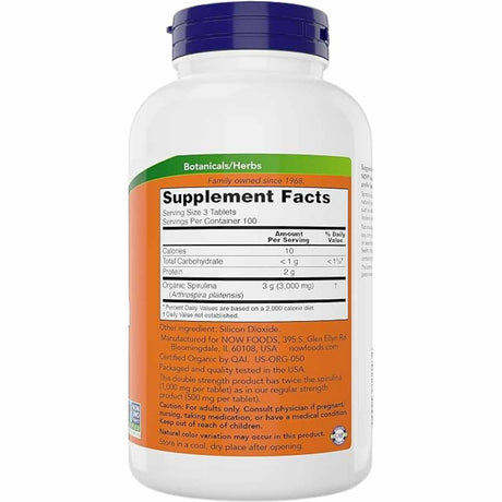 Espirulina - 1000 mg - 300 Tabletas Orgánicas - Haz Tu Pedido
