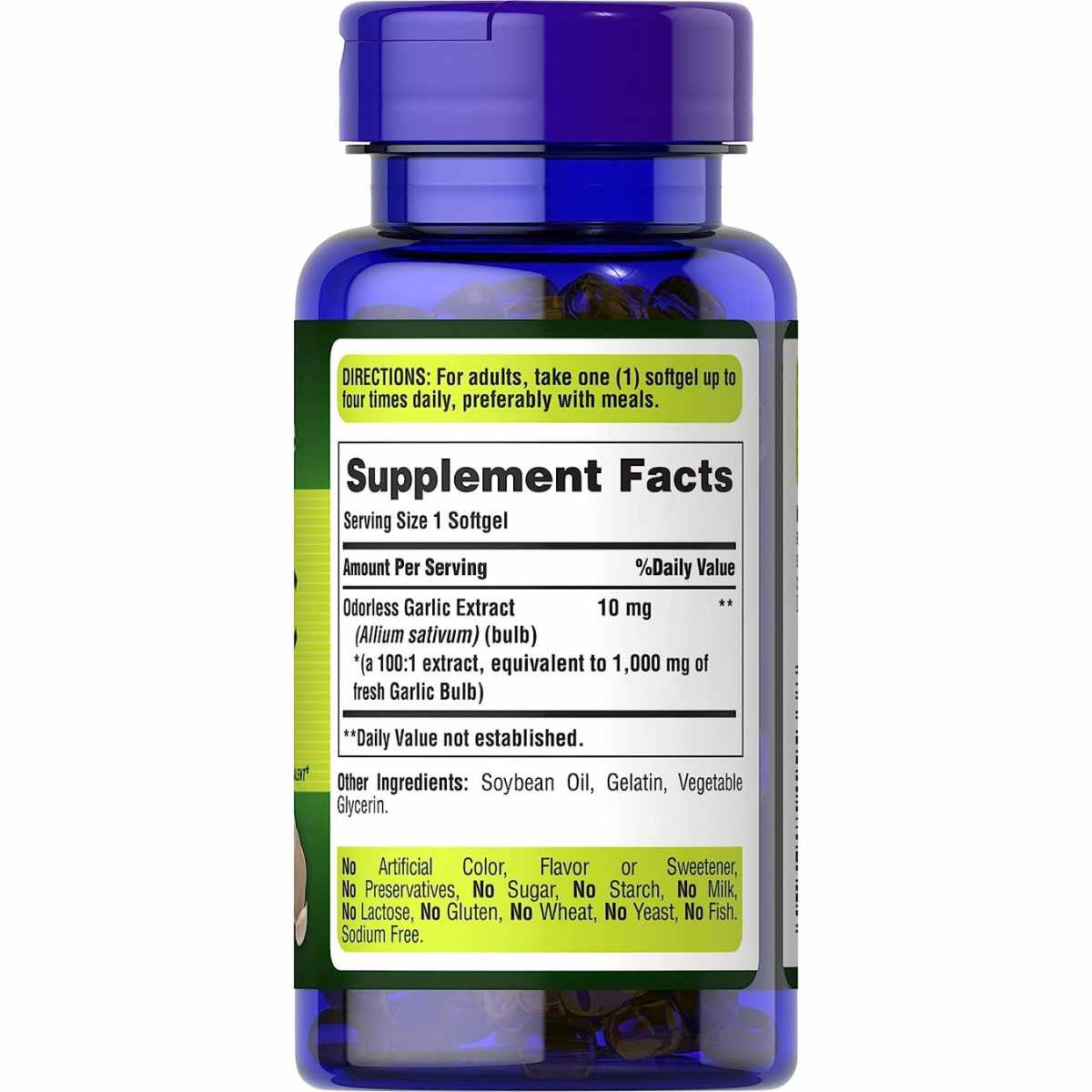 Puritans Pride Odorless Garlic 1000 Mg - 250 Cápsulas Blandas - Haz Tu Pedido