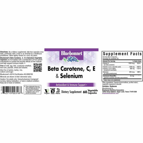 Bluebonnet Betacaroteno Con Selenio - Haz Tu Pedido
