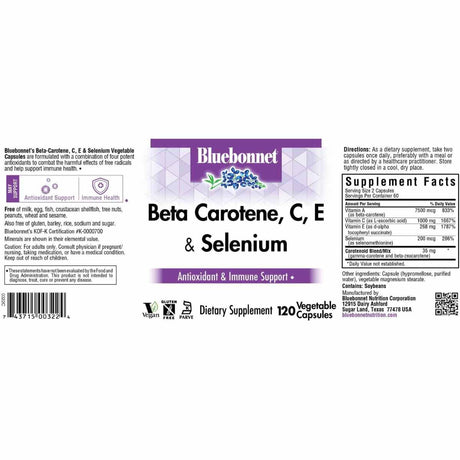 Bluebonnet Betacaroteno Con Selenio - Haz Tu Pedido