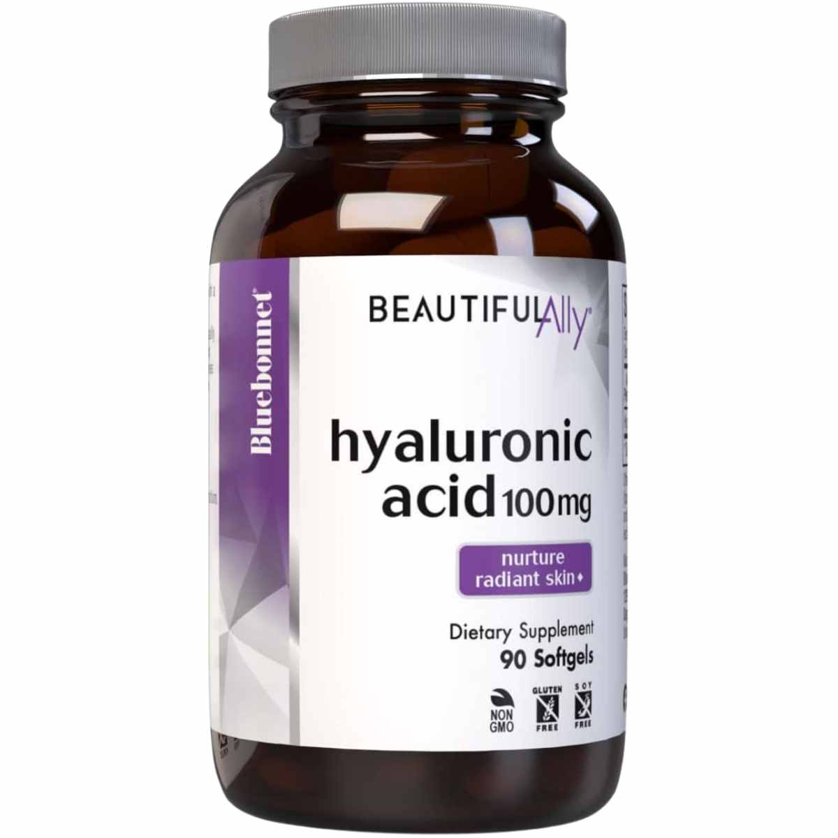 Bluebonnet Beautiful Ally Hyaluronic Acid - 100 mg - 90 Cápsulas Blandas - Haz Tu Pedido