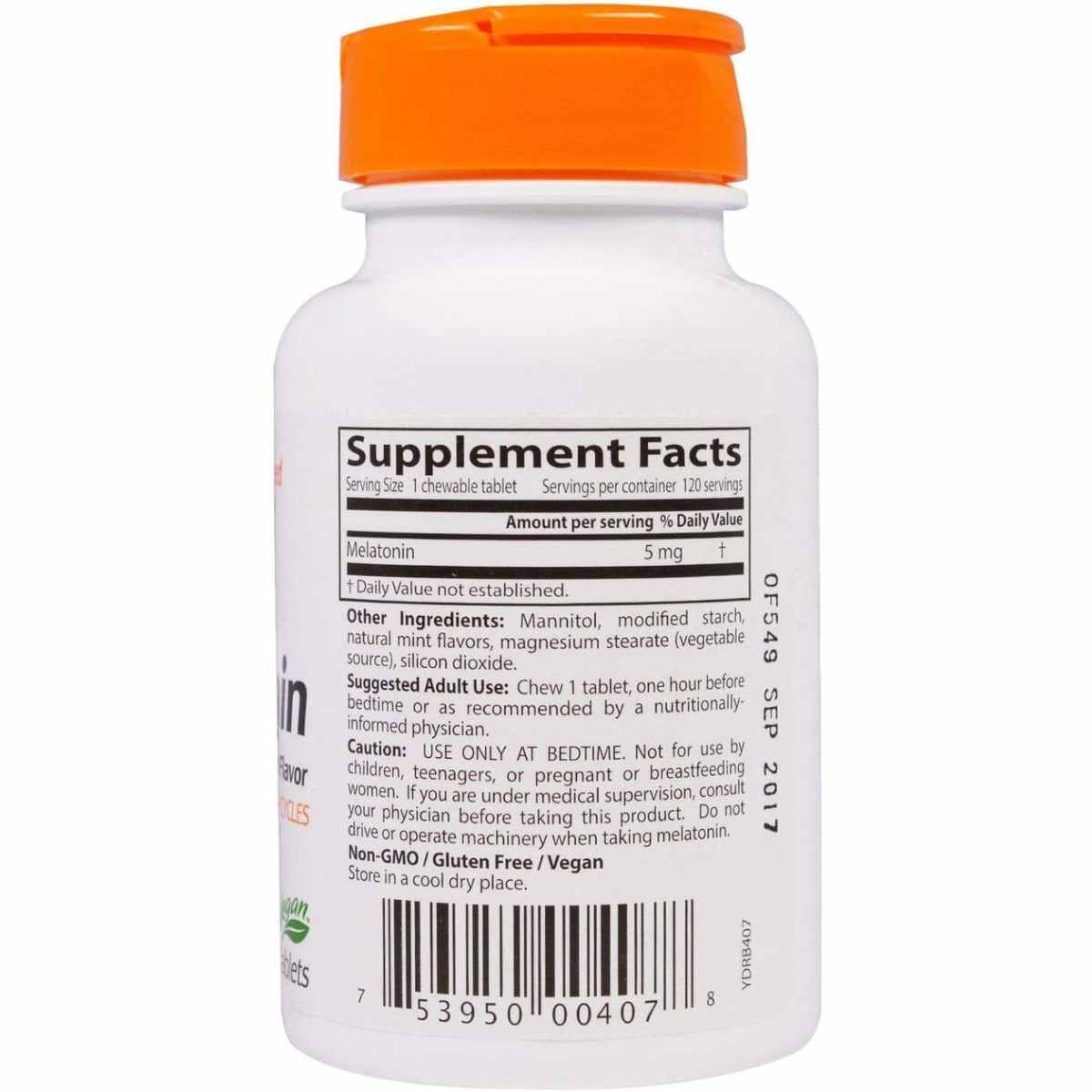 Melatonina - 5mg - 120 Tabletas Masticables - Haz Tu Pedido
