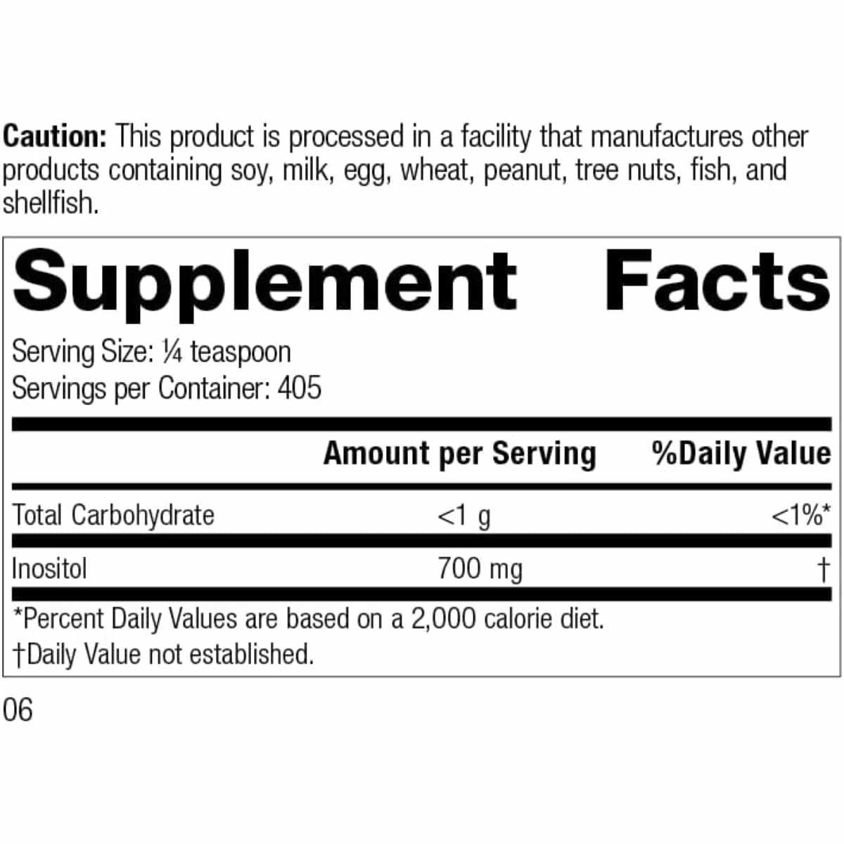 Inositol - 700 mg - 284 g - Haz Tu Pedido
