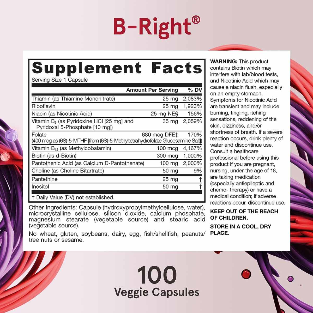Complejo B - 100 Cápsulas Vegetales - Haz Tu Pedido