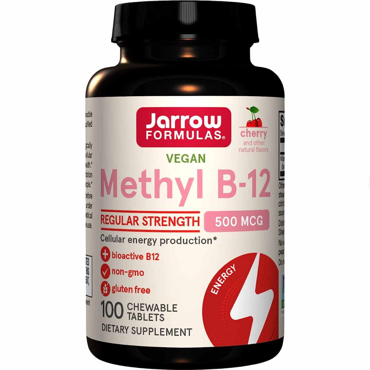 Metil B-12 - 500 mcg - Cereza - 100 Pastillas Masticables - Haz Tu Pedido