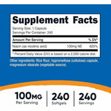 Niacina (vitamina B3) 100 mg - 240 Cápsulas - Haz Tu Pedido