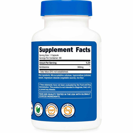 Benfotiamina (Vitamina B1) - 90 Cápsulas - Haz Tu Pedido