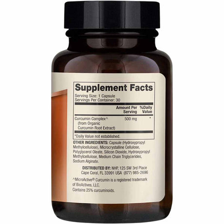 Dr. Mercola Curcumina Avanzada - 30 Cápsulas - Tabla Nutricional - Haz Tu Pedido