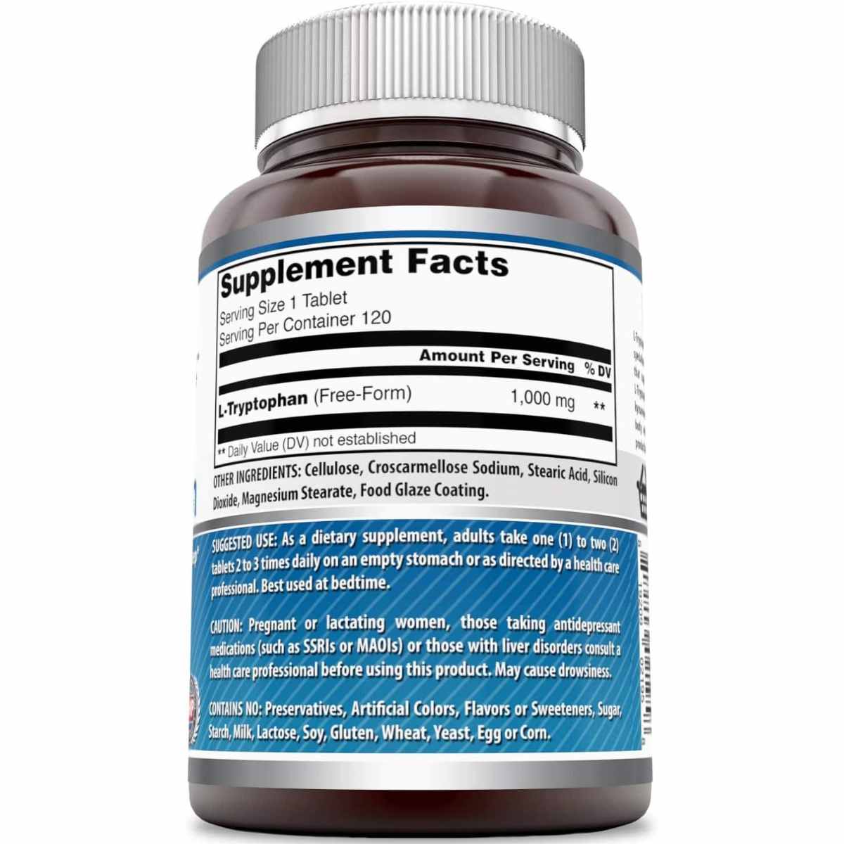 L-triptófano 1000mg - 120 Tabletas - Haz Tu Pedido