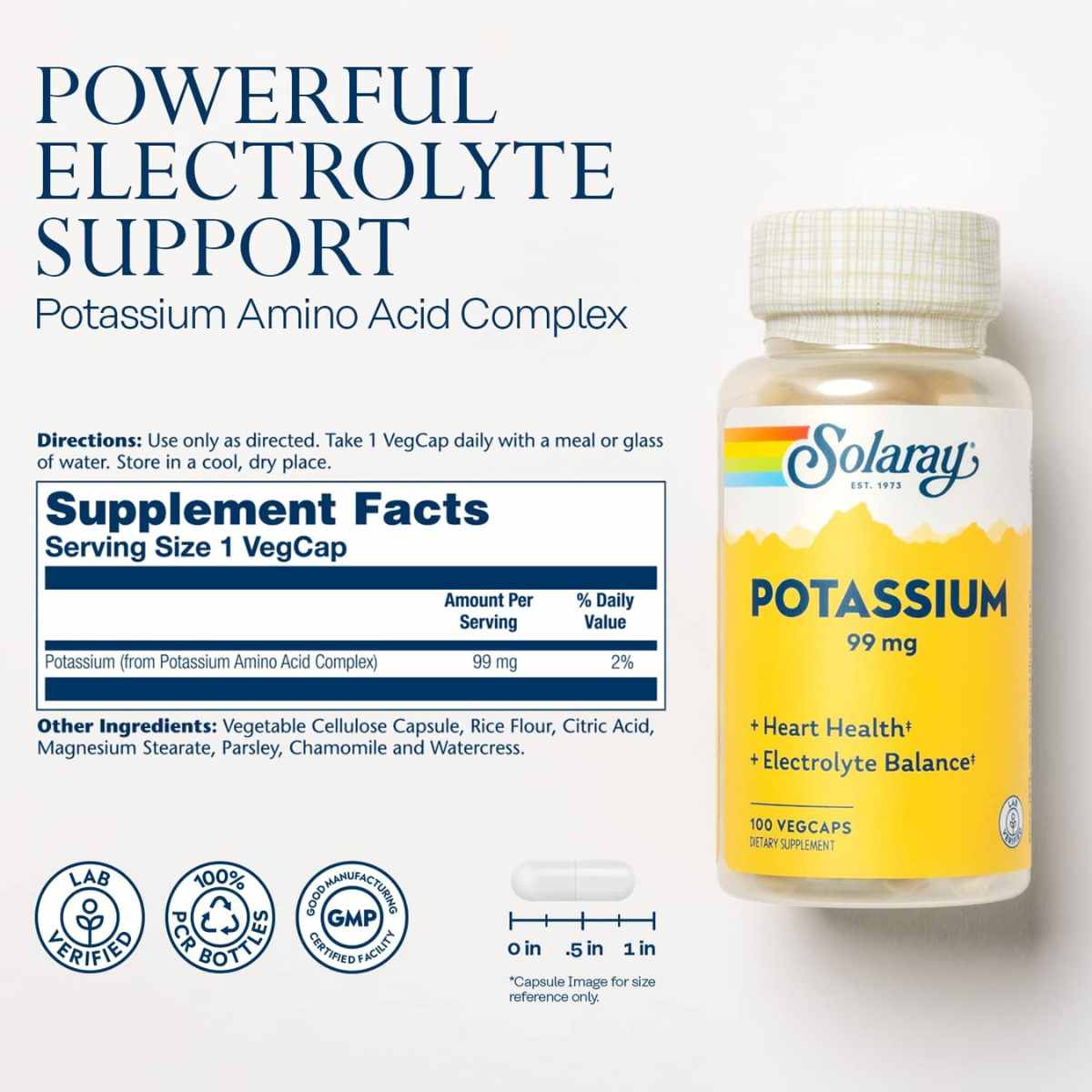 Potasio 99 mg - 100 Cápsulas Vegetales - Haz Tu Pedido