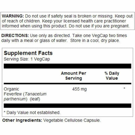 Matricaria - 455 mg - 100 Cápsulas Veganas - Haz Tu Pedido