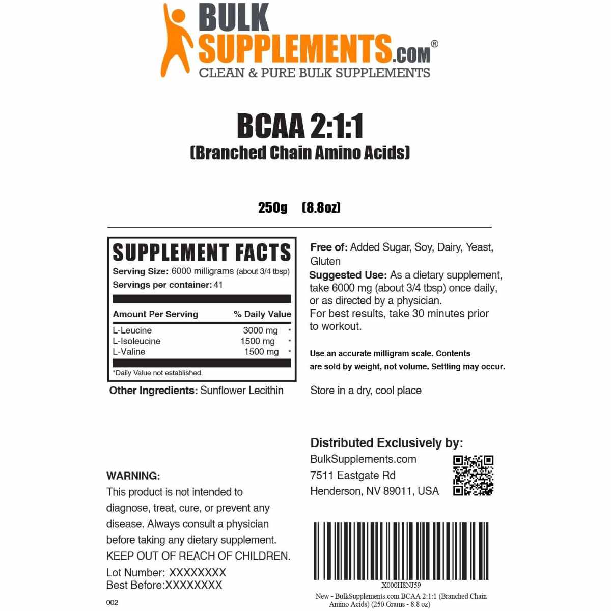 BulkSupplements BCAA Polvo - Haz Tu Pedido