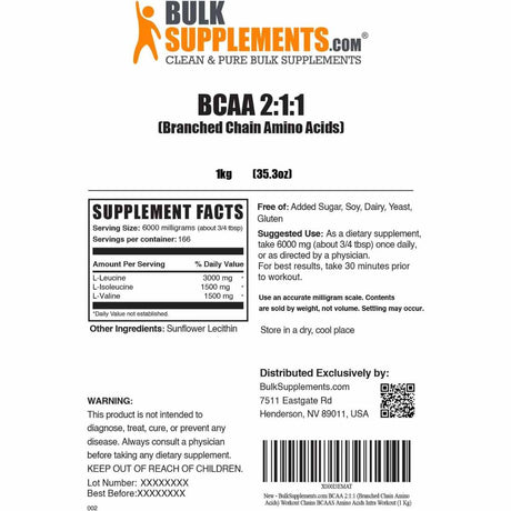 BulkSupplements BCAA Polvo - Haz Tu Pedido