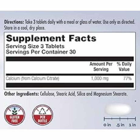 Citrato de Calcio 1000mg - Haz Tu Pedido