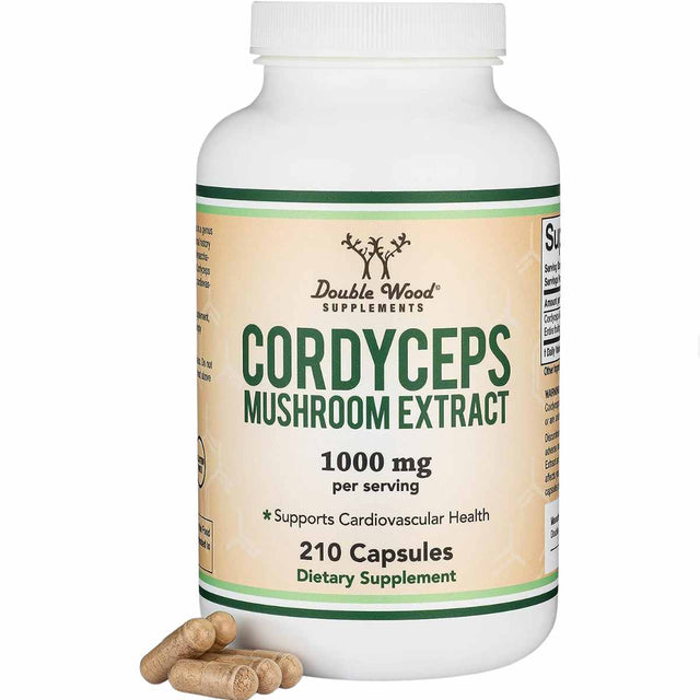 Double Wood Supplements Extracto de Hongo Cordyceps 1000 mg - 210 Cápsulas - Haz Tu Pedido