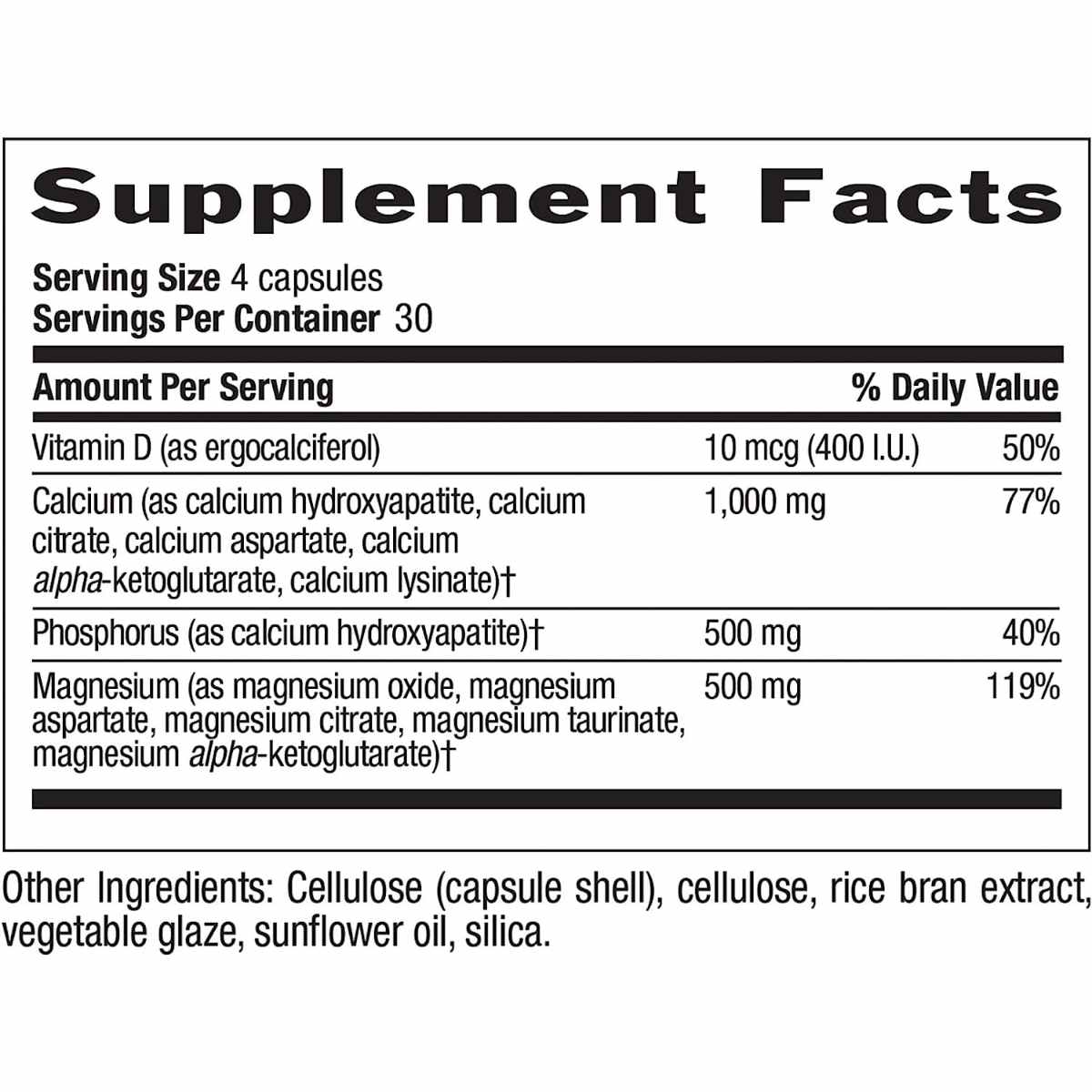 Calcio con Magnesio y Vitamina D3 - Haz Tu Pedido