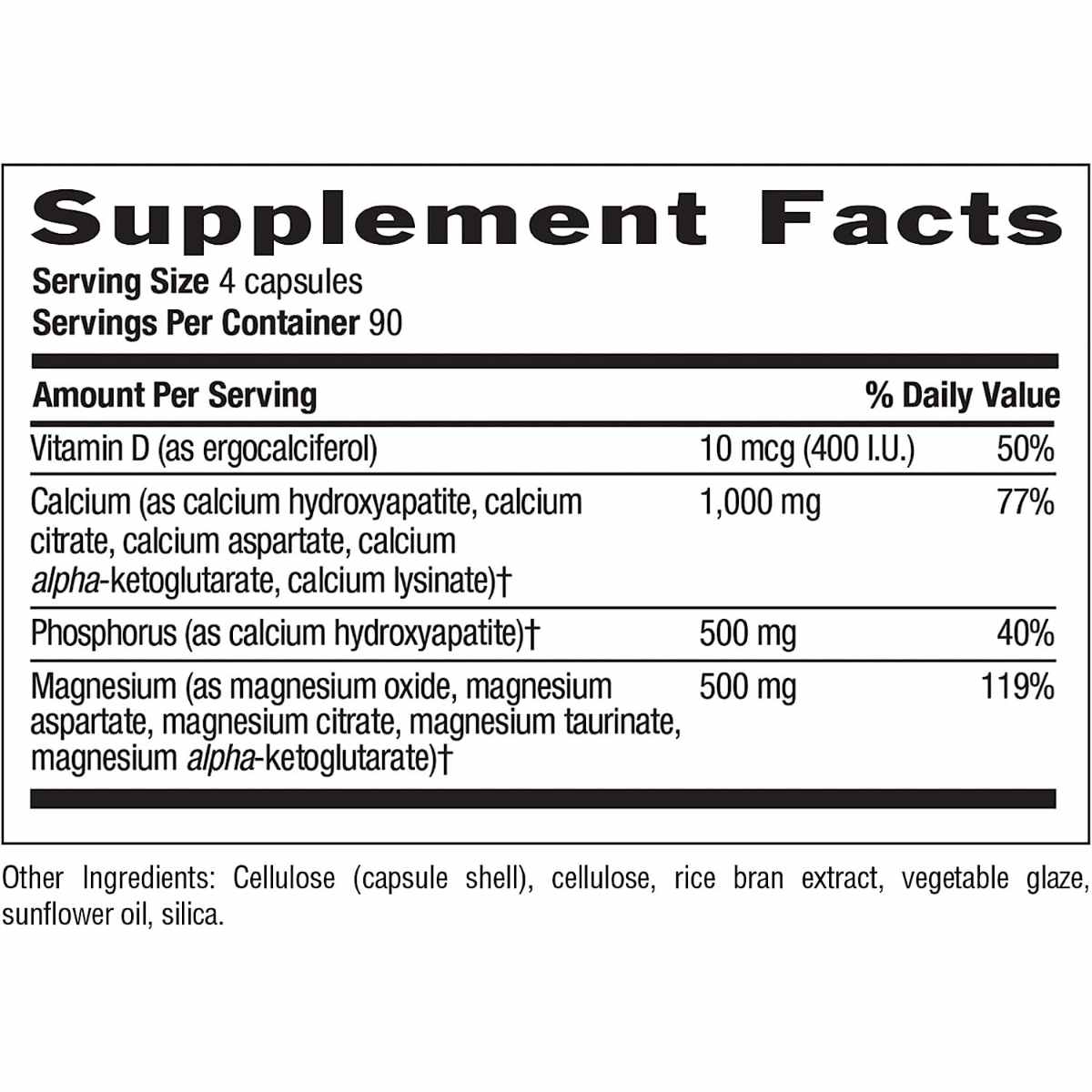 Calcio con Magnesio y Vitamina D3 - Haz Tu Pedido