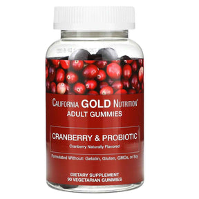 California Gold Nutrition Probióticos - Sabor Arándano Rojo - 90 Gomas Vegetarianas - Haz Tu Pedido