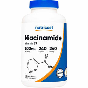 Niacinamida - 500 mg - 240 Cápsulas - Haz Tu Pedido