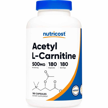 Acetil L-Carnitina - 500 mg - 180 Cápsulas - Haz Tu Pedido