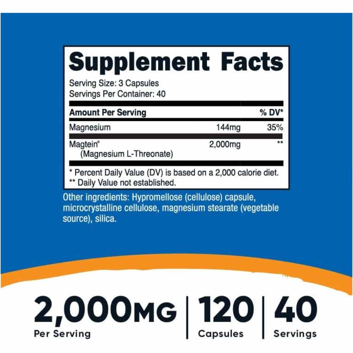 Magtein L-Threonato - 120 Cápsulas - Haz Tu Pedido