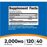 Magtein L-Threonato - 120 Cápsulas - Haz Tu Pedido