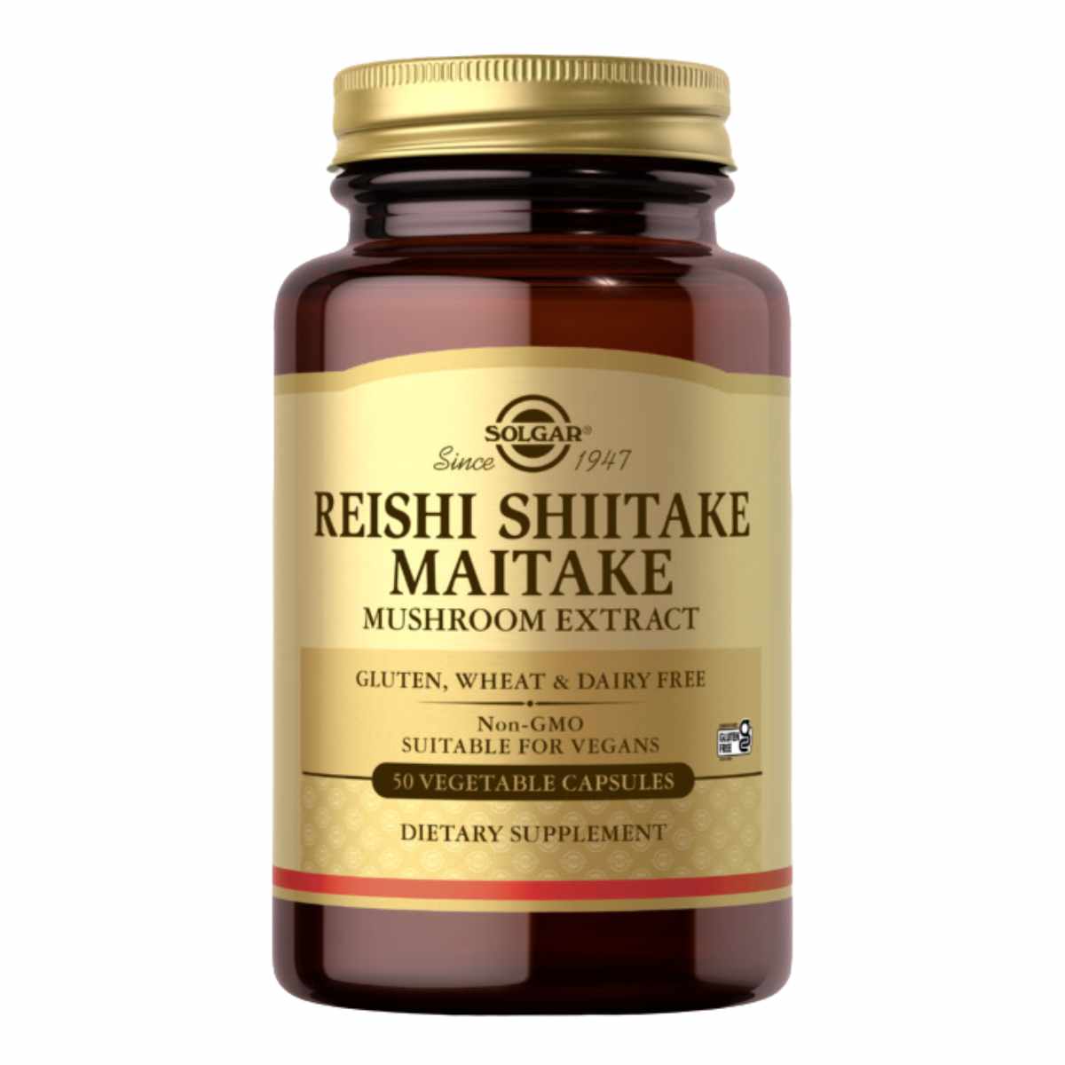 Solgar Extracto de Hongos Reishi, Shiitake, Maitake - 50 Cápsulas Vegetales - Haz Tu Pedido